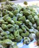 Ñoquis de harina verdes