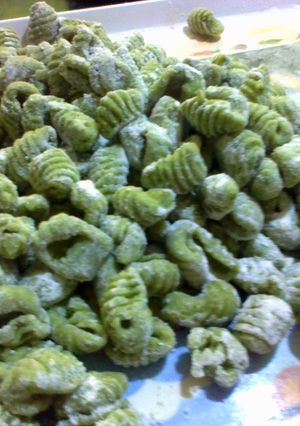 Una foto de Ñoquis de harina verdes