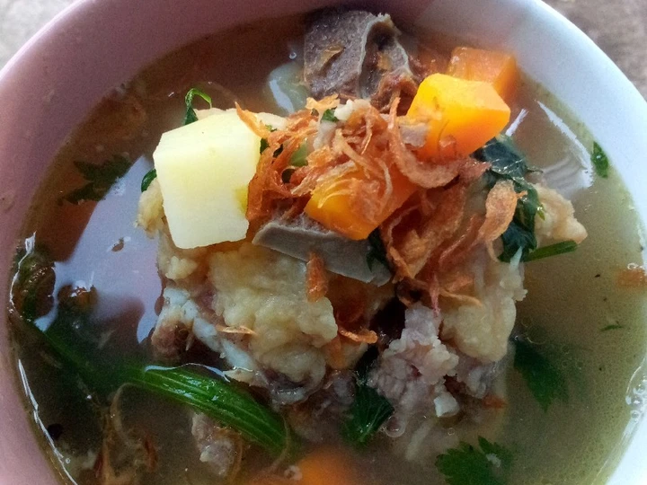 Langkah Gampang Membuat Resep Soup tulang sapi yang Bikin Ngiler Anti Ribet, Lezat Sekali