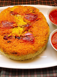 عکسی از دستور شوید پلو با ته انداز مرغ 🍱