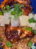 Pineapple fried rice/ jerk chicken