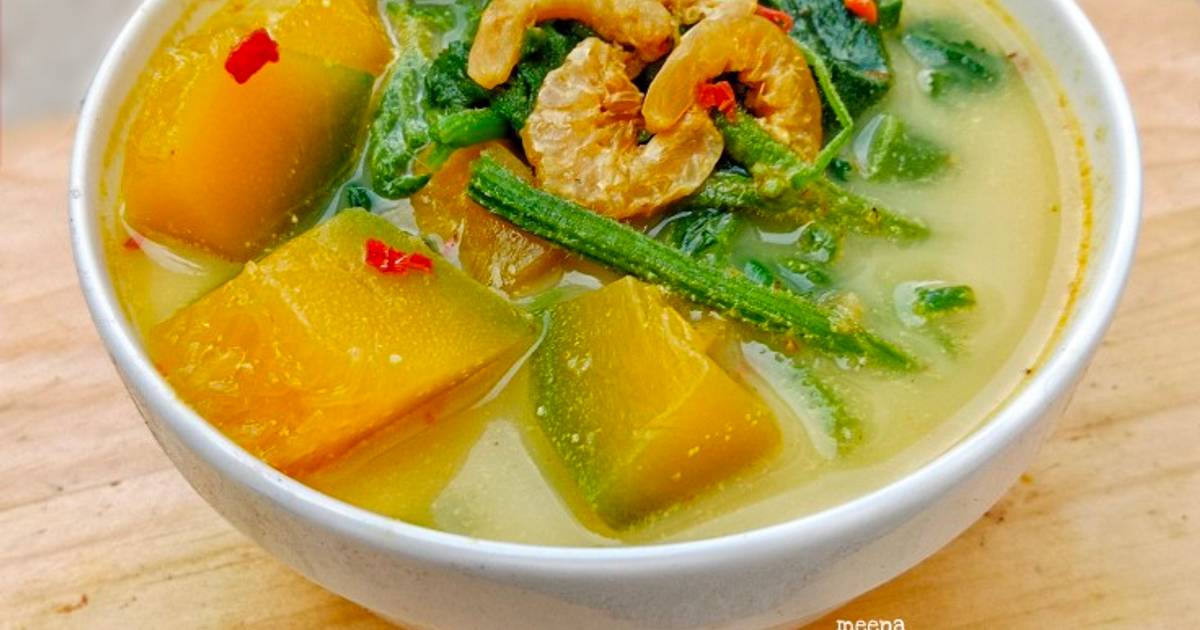 Resep Sayur Pucuk Labu Santan Ebi Oleh Mena Andriana Cookpad