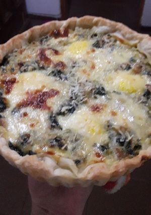 Una foto de Tarta de espinacas y pollo