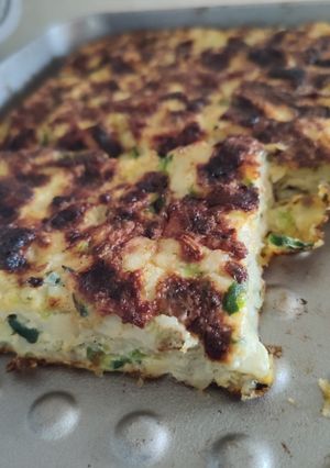 Una foto de Tortilla rápida de papa y zapallito