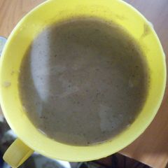 A picture of #flourchallege.#millet porridge.
