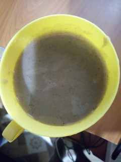 A picture of #flourchallege.#millet porridge.