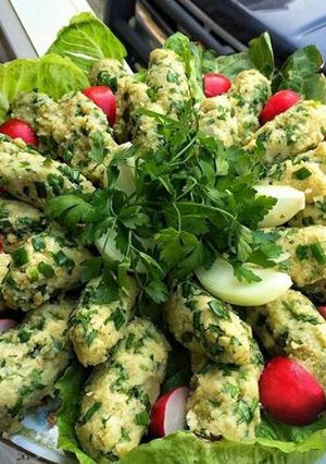 A picture of Potato Kibbeh with Bulgur.
