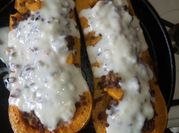 Una foto de calabacín al horno con bechamel