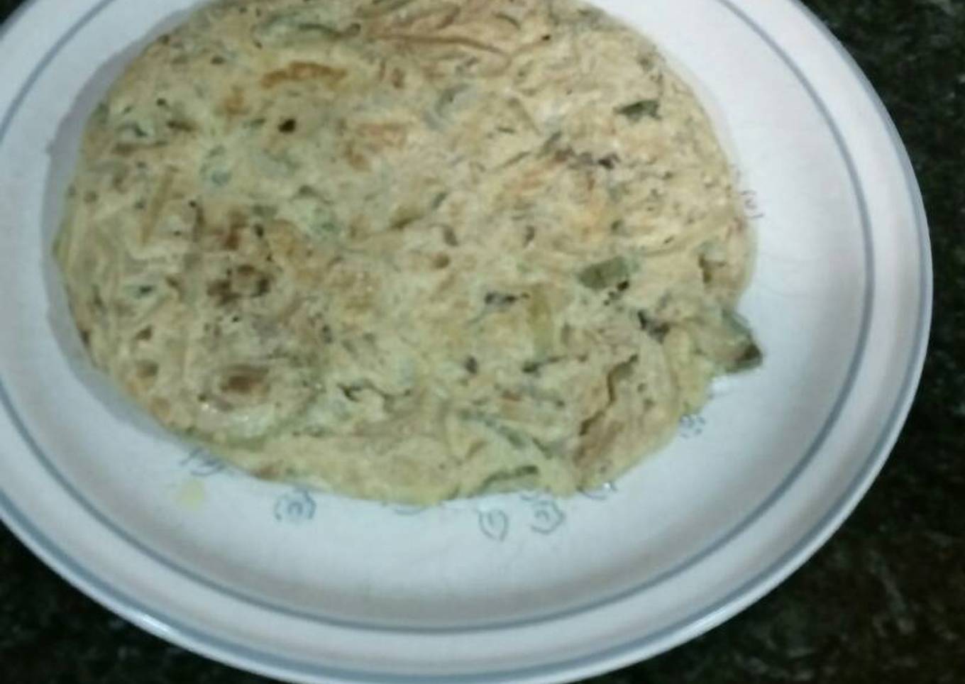 Tortilla de calabaza y cebolla