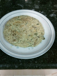 Una foto de Tortilla de calabaza y cebolla