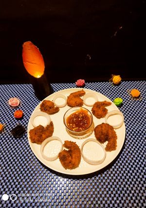 A picture of Crispy golden Prawns fry.