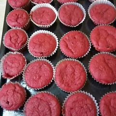 Red velvet Choc Chip Cupcake A picture of Red velvet Choc Chip Cupcake.