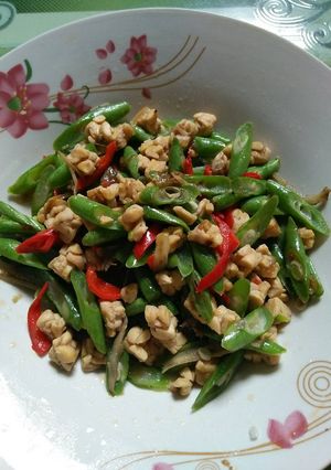 Foto resep Oseng buncis teri