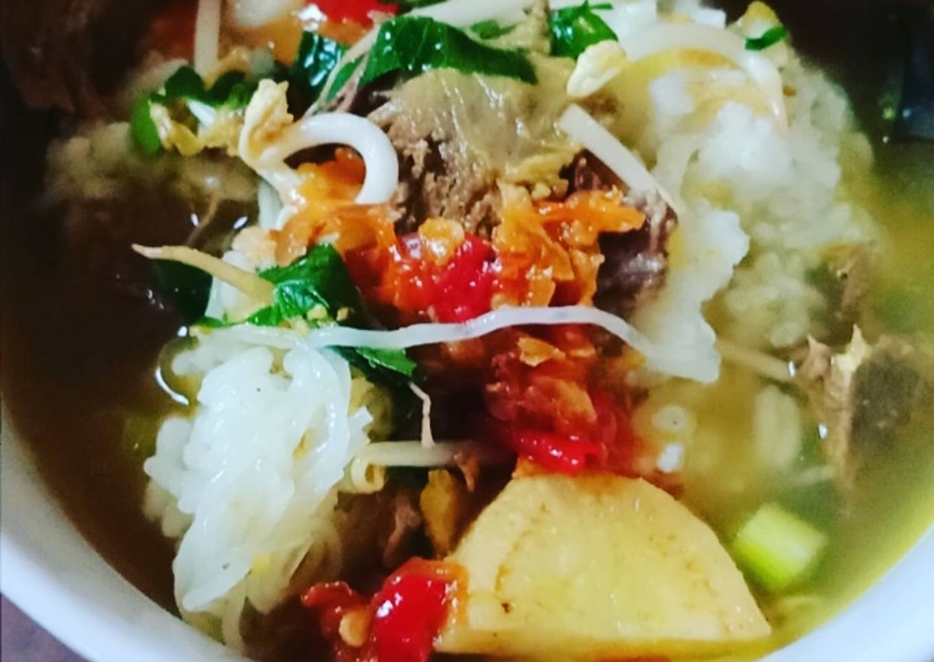 Soto bening daging sapi