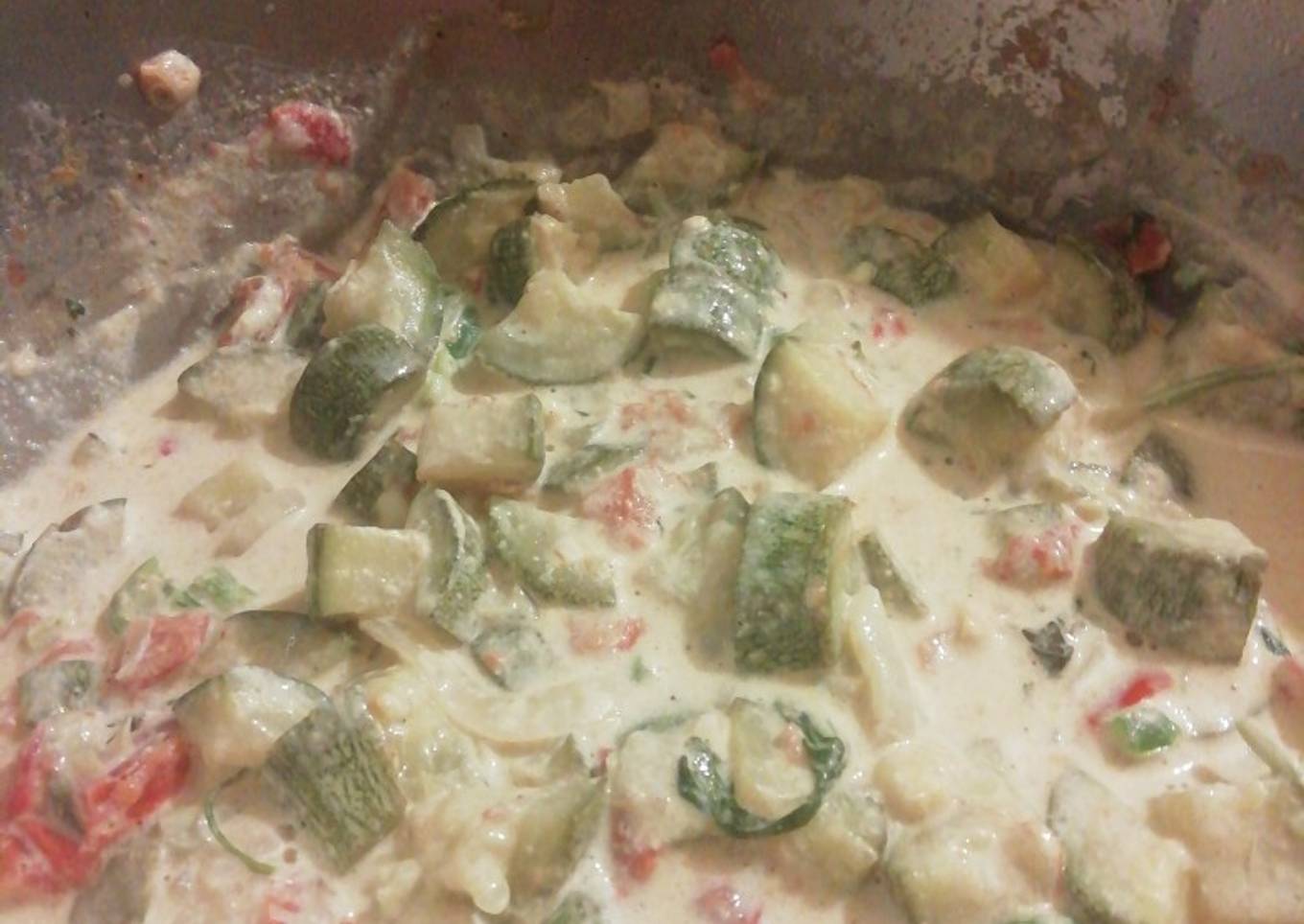 Calabacitas con crema