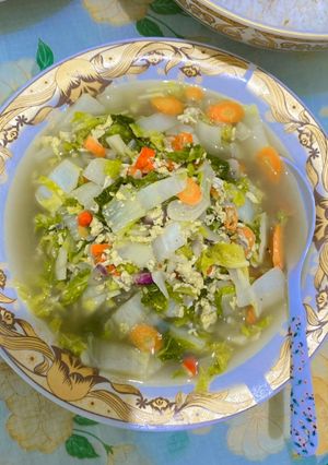 Foto resep Sawi Putih Kaldu Jamur