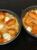 Arroz meloso con alitas y alioli