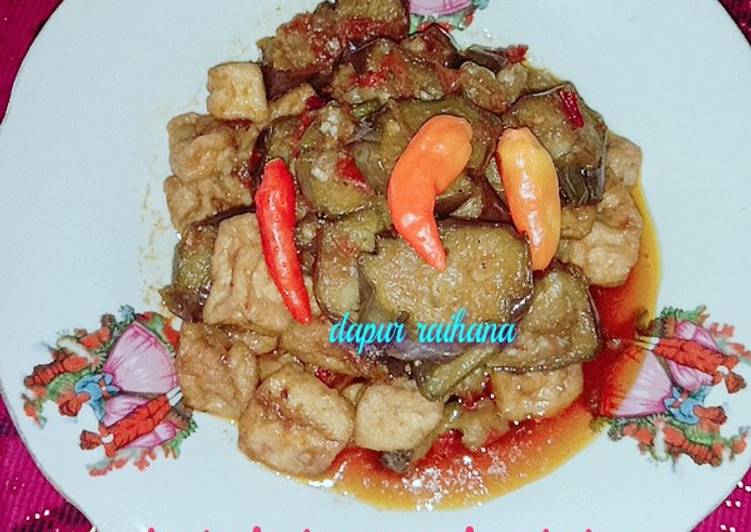 Balado terong dan tahu