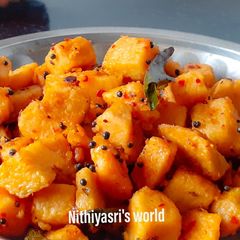 A picture of Yam fry | senaikizhangu poriyal.