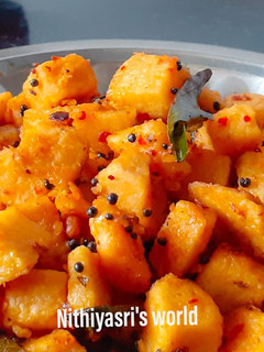 A picture of Yam fry | senaikizhangu poriyal.