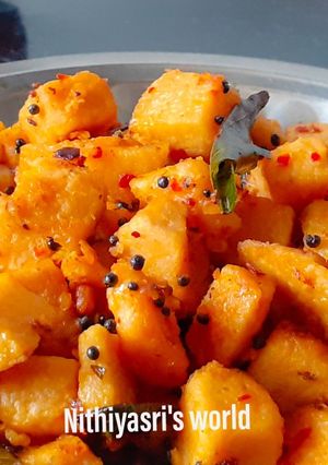 A picture of Yam fry | senaikizhangu poriyal.