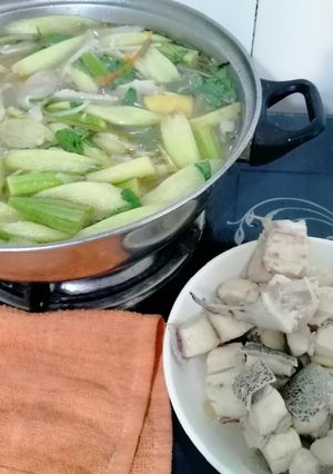 Hình của món Cá bóp nấu canh chua kiểu Vũng Tàu.