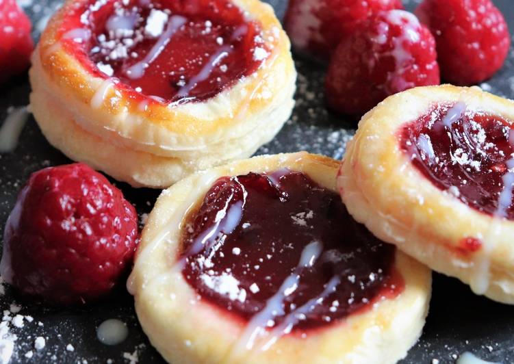 Bonbons feuilletés à la framboise