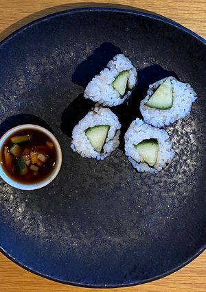 A picture of Cucumber Sushi.