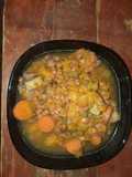 Potaje de lentejas en olla de cocción lenta