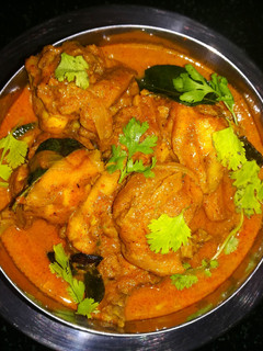 A picture of Spicy coconut milk chicken curry.