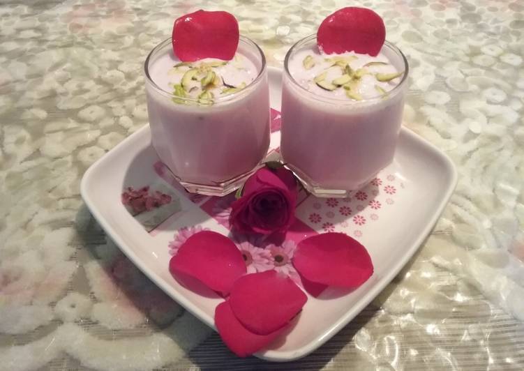 Recipe of Homemade Rose Milk shake