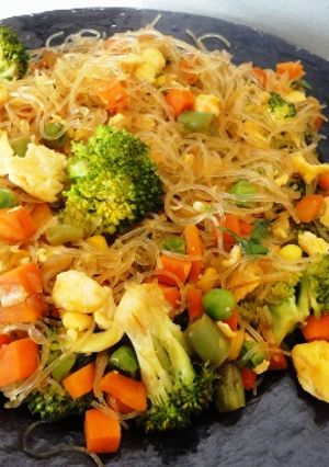 A picture of Stir-Fried Rice Vermicelli.