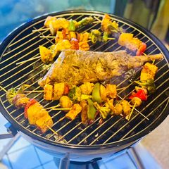A picture of Winter Veggies with Paneer Shashlik.