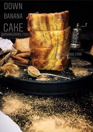 عکسی از دستور کیک موز ‌‌دارچین _کیک موز دوان