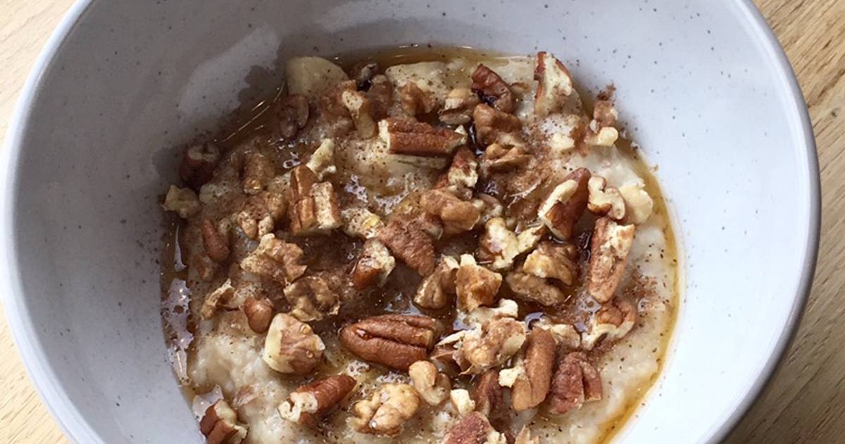 Pecan & Maple Syrup Porridge Recipe by Sonia Cookpad