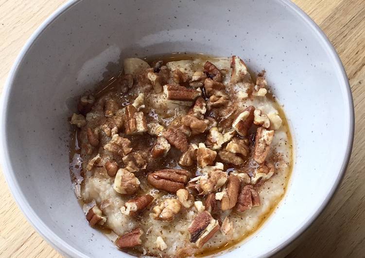 Recipe of Quick Pecan &amp; Maple Syrup Porridge