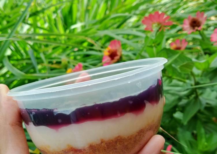 Cara Gampang Membuat Blueberry Cheese Cake Desertbox, Sempurna