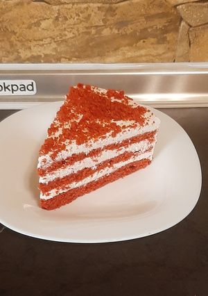 Vörös bársony torta (Red Velvet) recept fotója