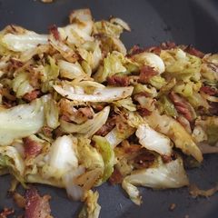 A picture of My Fried Cabbage and Bacon.