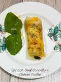 109. Spinach Beef Cannelloni Cheese Truffle