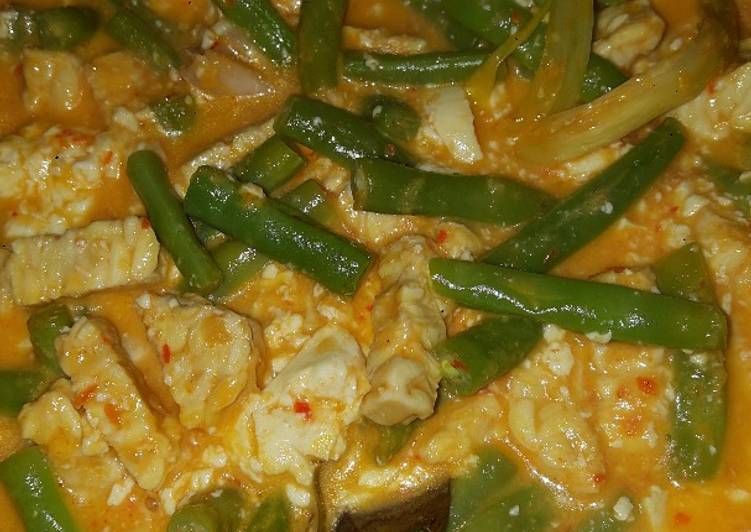 Tumis tahu+tempe+buncis santan