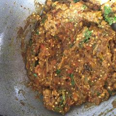 A picture of Baigan ka bharta.