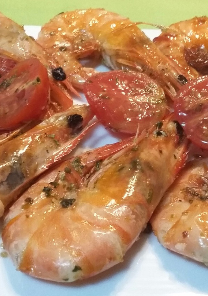 Una foto de Langostinos flambeados