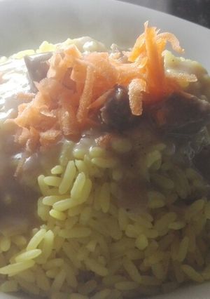 صورة لوصفة رز وصوص اللحم