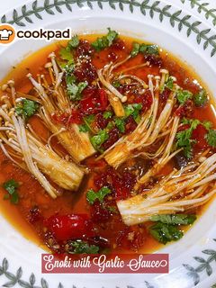 Gambar 👩🍳Enoki with Garlic Sauce🧄