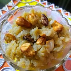 A picture of Jaggery poha.