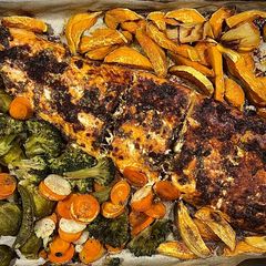 A picture of A Delicious and Easy Oven-Baked Fish Recipe! 🐟✨.