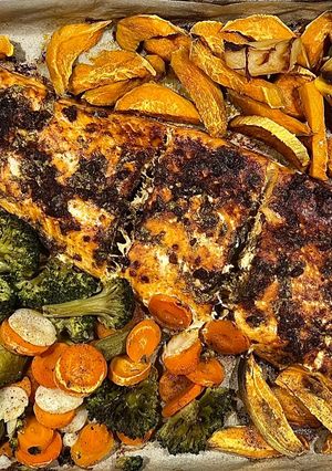 A picture of A Delicious and Easy Oven-Baked Fish Recipe! 🐟✨.