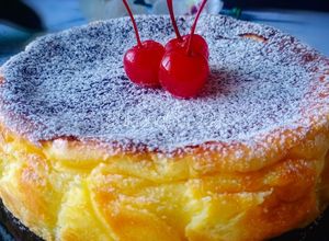 Gambar Burnt Cheese Cake Mudah Hanya Dengan Blender Sahaja