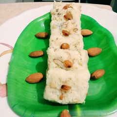 A picture of Delicious nutrition Mava dry fruit Burfi without fire.